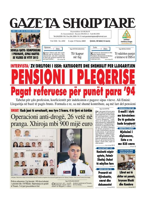 Gazeta Shqiptare 2015-11-19