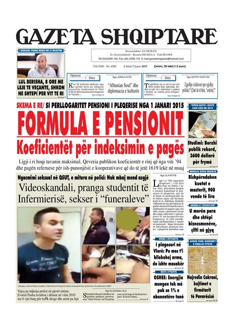 Gazeta Shqiptare 2015-01-05