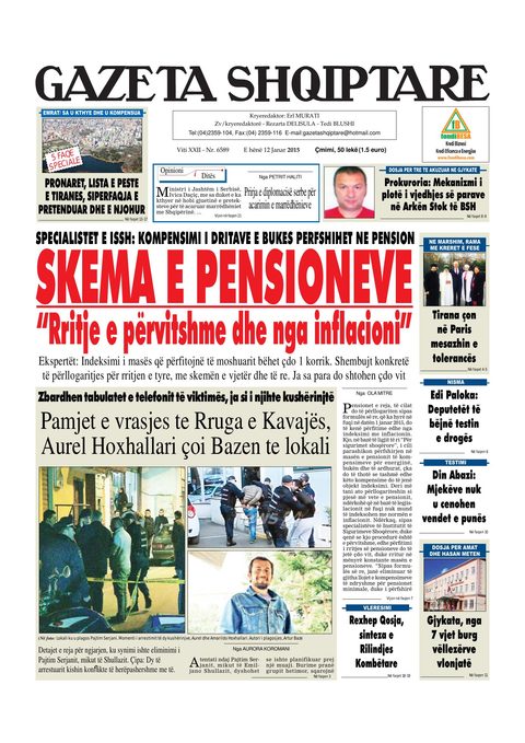 Gazeta Shqiptare 2015-01-12