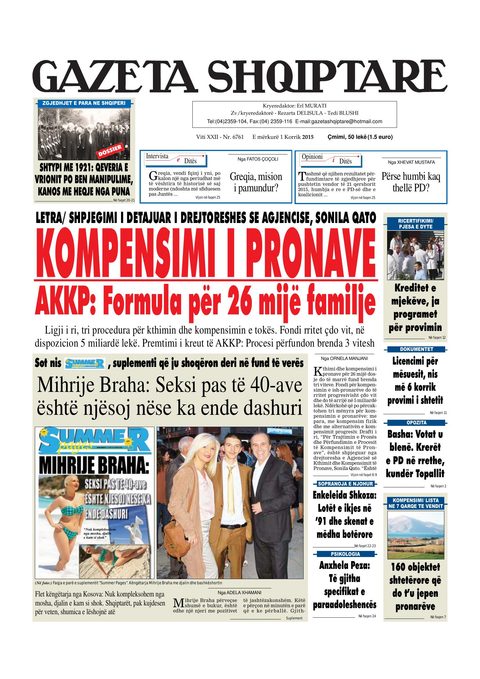 Gazeta Shqiptare 2015-07-01