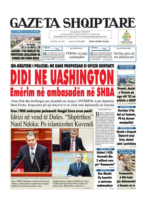 Gazeta Shqiptare 2015-05-22