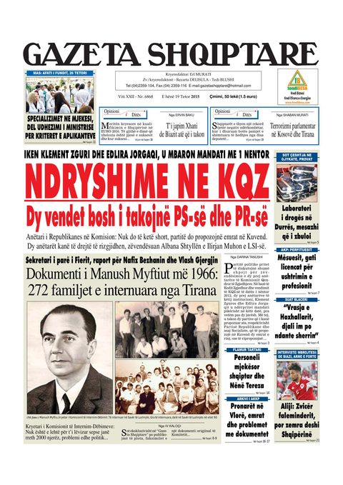 Gazeta Shqiptare 2015-10-19