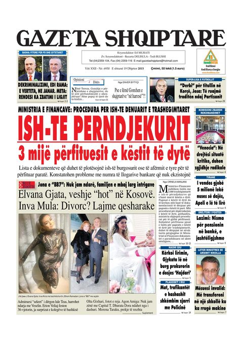 Gazeta Shqiptare 2015-12-19