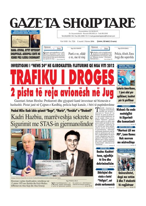 Gazeta Shqiptare 2016-11-01