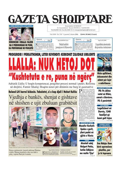 Gazeta Shqiptare 2016-09-02