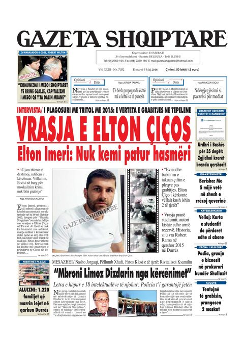 Gazeta Shqiptare 2016-05-03