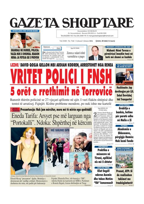 Gazeta Shqiptare 2016-09-03