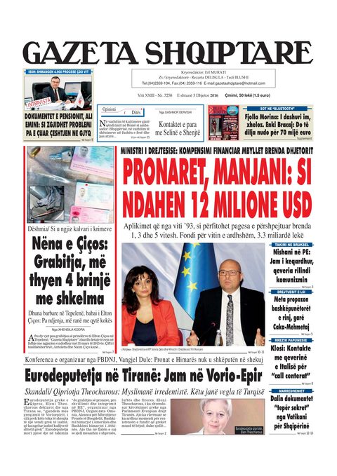 Gazeta Shqiptare 2016-12-03