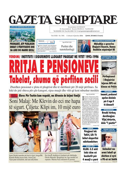 Gazeta Shqiptare 2016-06-04