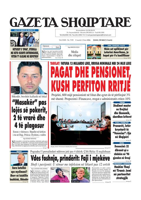 Gazeta Shqiptare 2016-10-04