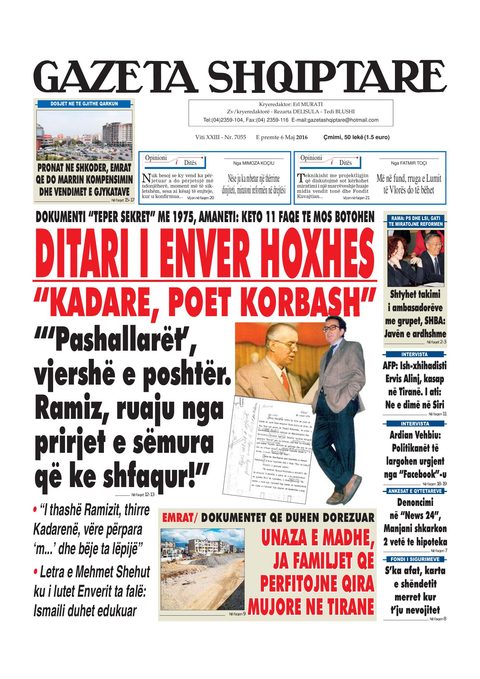 Gazeta Shqiptare 2016-05-06