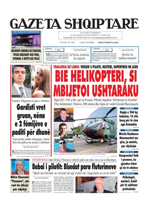 Gazeta Shqiptare 2016-04-07