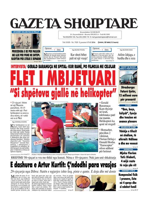 Gazeta Shqiptare 2016-04-08