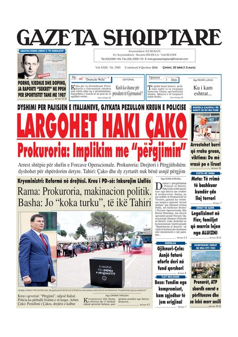 Gazeta Shqiptare 2016-06-08