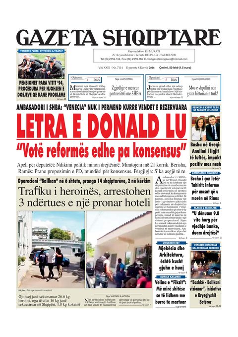 Gazeta Shqiptare 2016-07-08