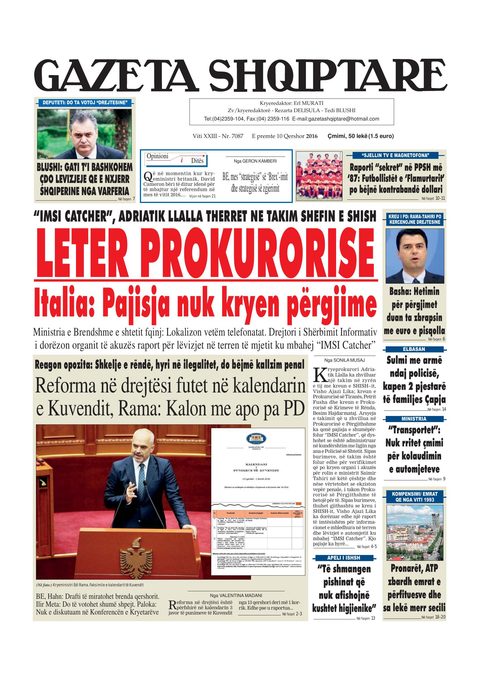 Gazeta Shqiptare 2016-06-10
