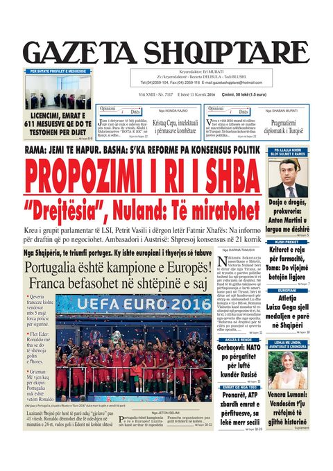 Gazeta Shqiptare 2016-07-11