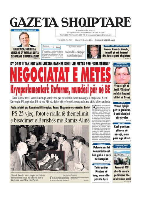 Gazeta Shqiptare 2016-06-13