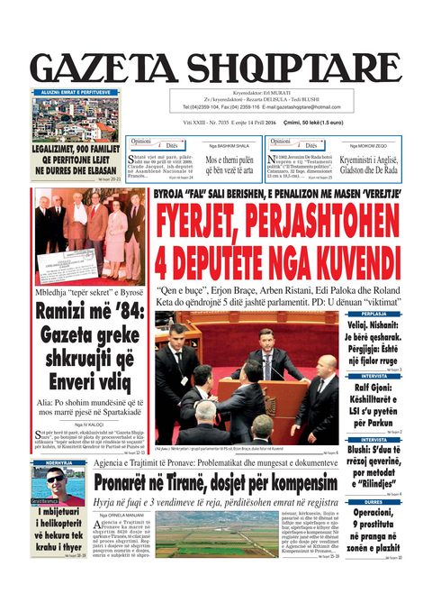 Gazeta Shqiptare 2016-04-14