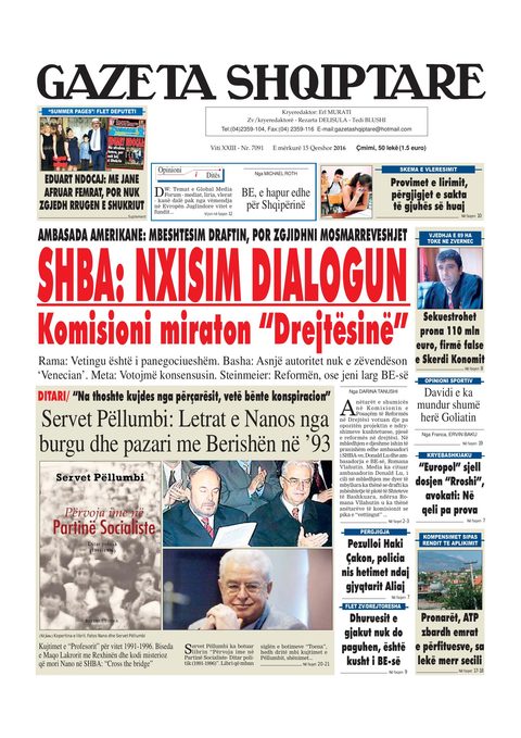 Gazeta Shqiptare 2016-06-15