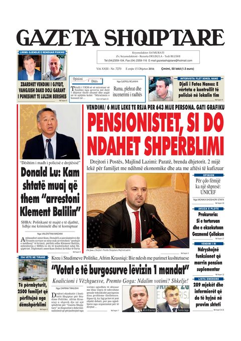 Gazeta Shqiptare 2016-12-15