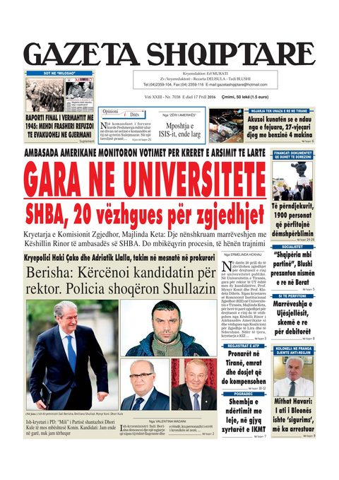 Gazeta Shqiptare 2016-04-17