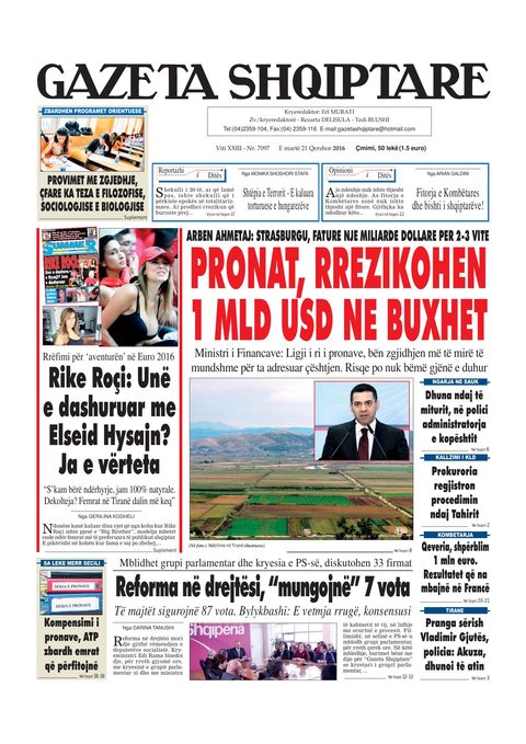 Gazeta Shqiptare 2016-06-21