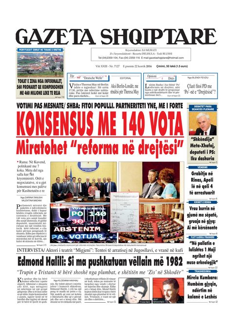 Gazeta Shqiptare 2016-07-22