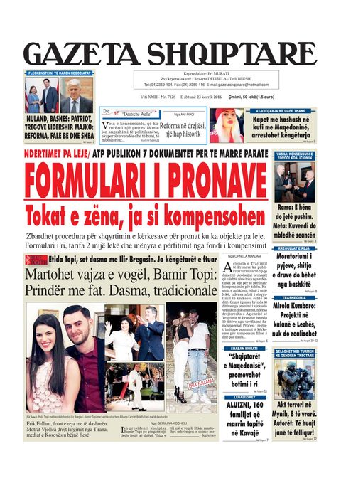 Gazeta Shqiptare 2016-07-23