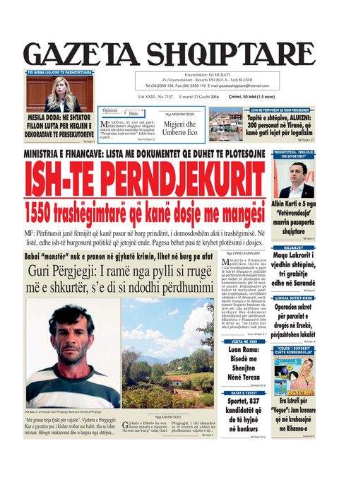 Gazeta Shqiptare 2016-08-23
