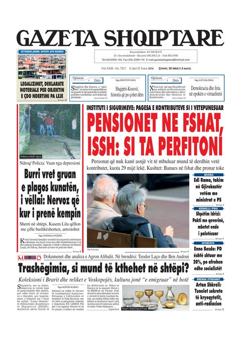 Gazeta Shqiptare 2016-10-23
