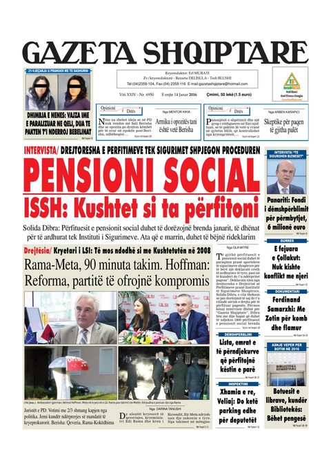 Gazeta Shqiptare 2016-01-14