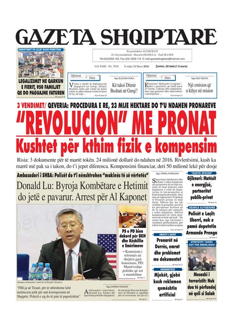 Gazeta Shqiptare 2016-03-24