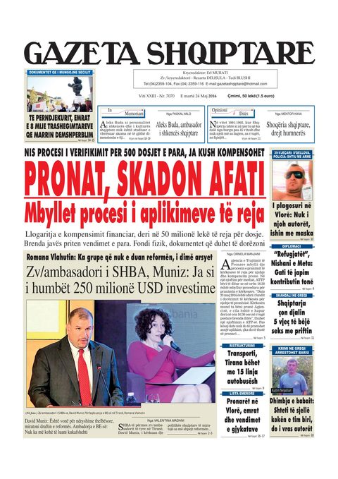 Gazeta Shqiptare 2016-05-24