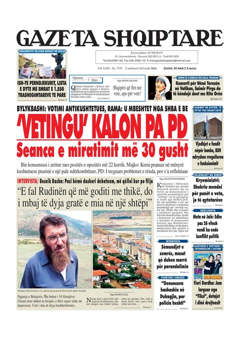 Gazeta Shqiptare 2016-08-24
