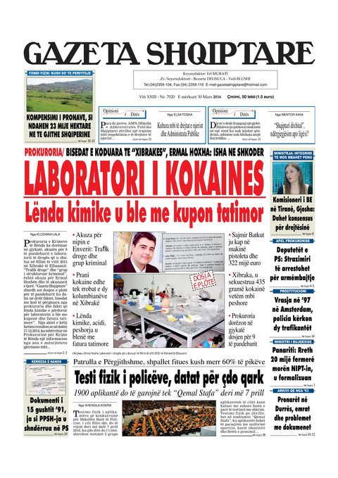 Gazeta Shqiptare 2016-03-30