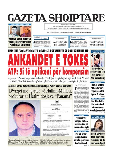 Gazeta Shqiptare 2016-04-06