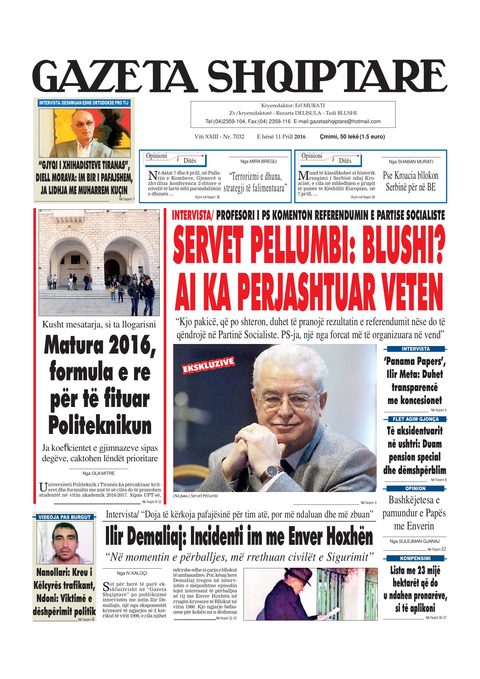 Gazeta Shqiptare 2016-04-11