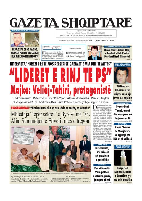 Gazeta Shqiptare 2016-04-13