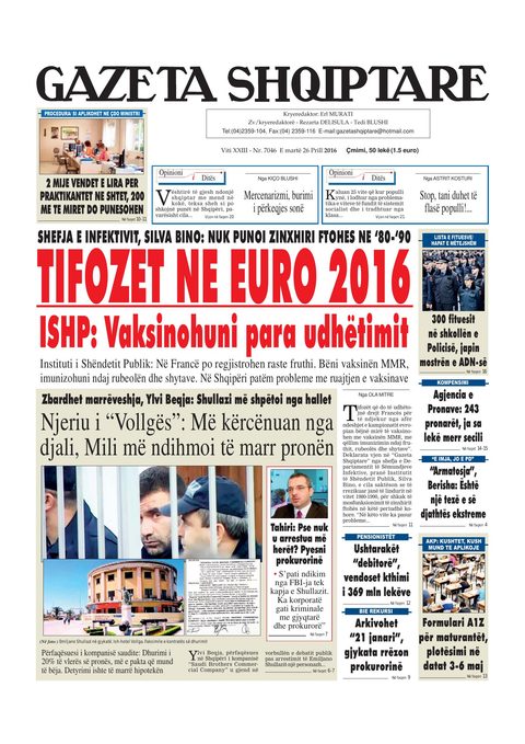 Gazeta Shqiptare 2016-04-26