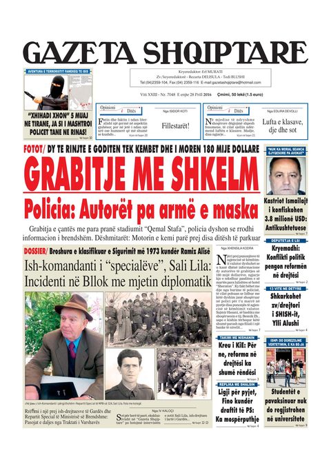Gazeta Shqiptare 2016-04-28