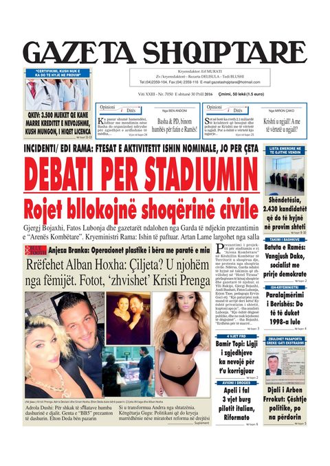 Gazeta Shqiptare 2016-04-30