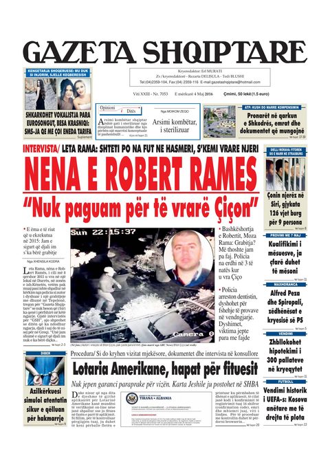 Gazeta Shqiptare 2016-05-04