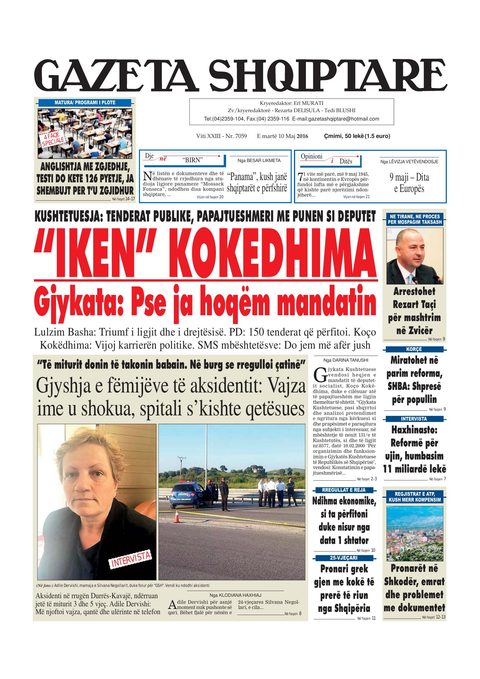 Gazeta Shqiptare 2016-05-10