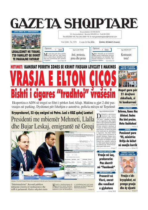 Gazeta Shqiptare 2016-05-26
