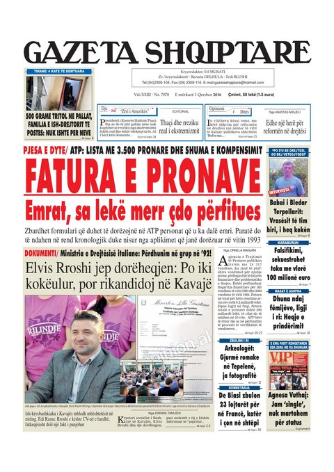 Gazeta Shqiptare 2016-06-01