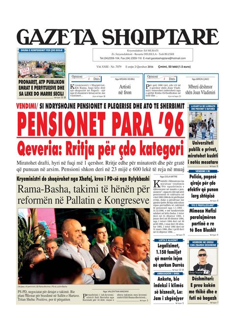 Gazeta Shqiptare 2016-06-02