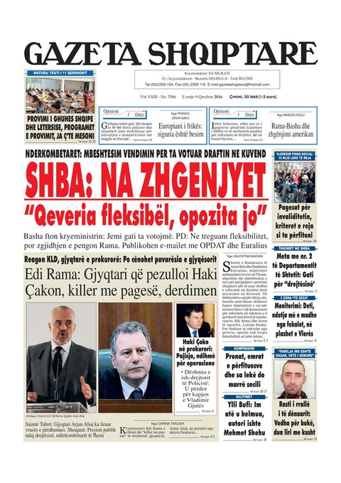 Gazeta Shqiptare 2016-06-09
