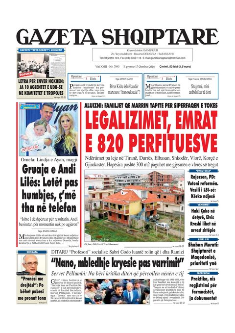 Gazeta Shqiptare 2016-06-17