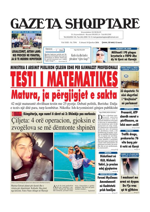 Gazeta Shqiptare 2016-06-18